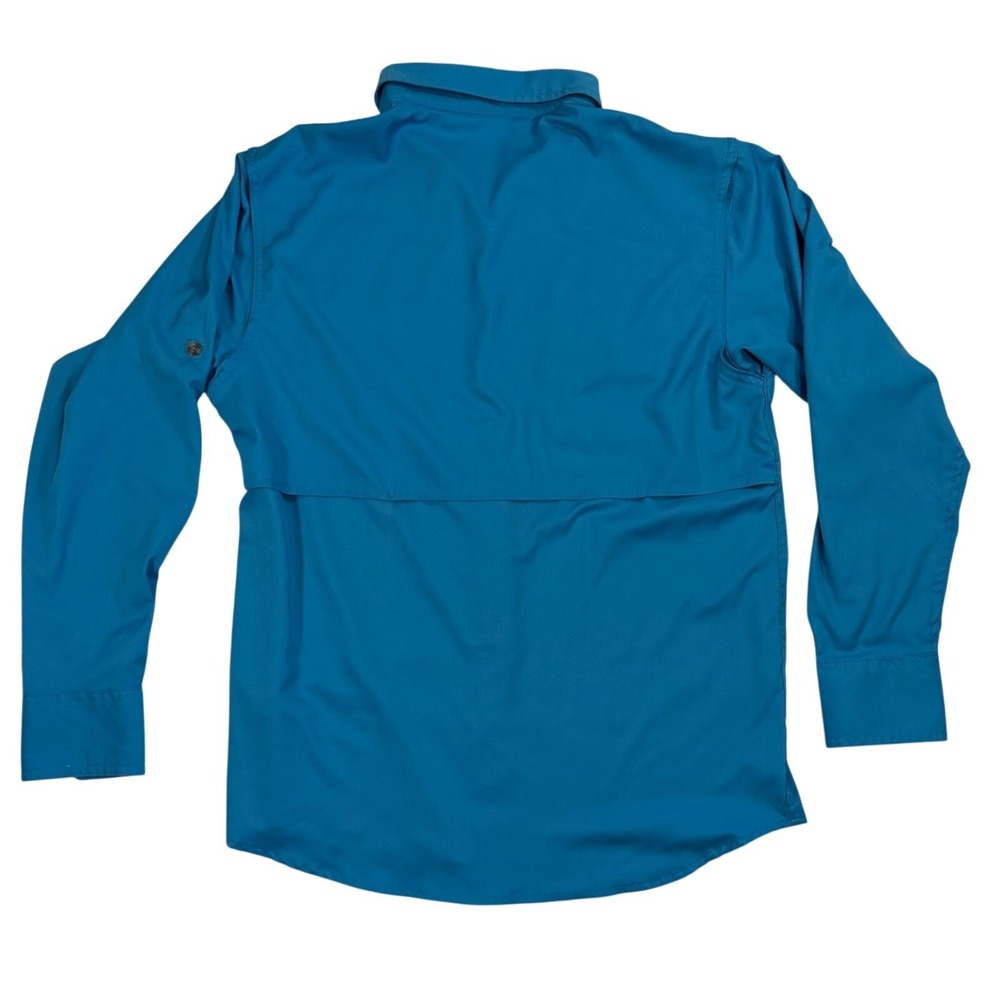 RedHead Fishing Shirt Teal Blue Long Sleeve Ventilated Utility Pockets Mens M - Picture 3 of 6